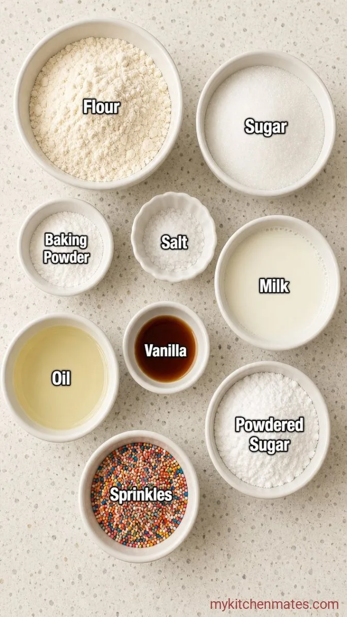 Fluffy Vanilla Mug Cake Ingredients