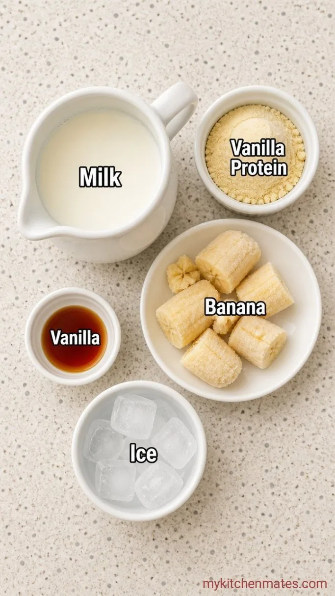 Creamy Vanilla Protein Smoothie (5 Minutes) Ingredients