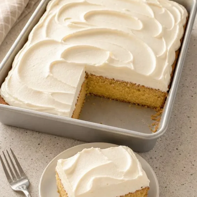 Soft Vanilla Sheet Cake with Vanilla Buttercream Vanilla Sheet Cake