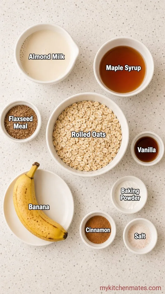 7-Ingredient Vegan Baked Oatmeal Ingredients