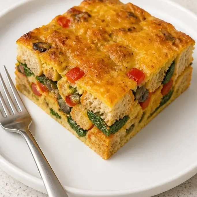 Hearty Vegan Breakfast Casserole with Cheesy Tofu Scramble Vegan Breakfast Casserole