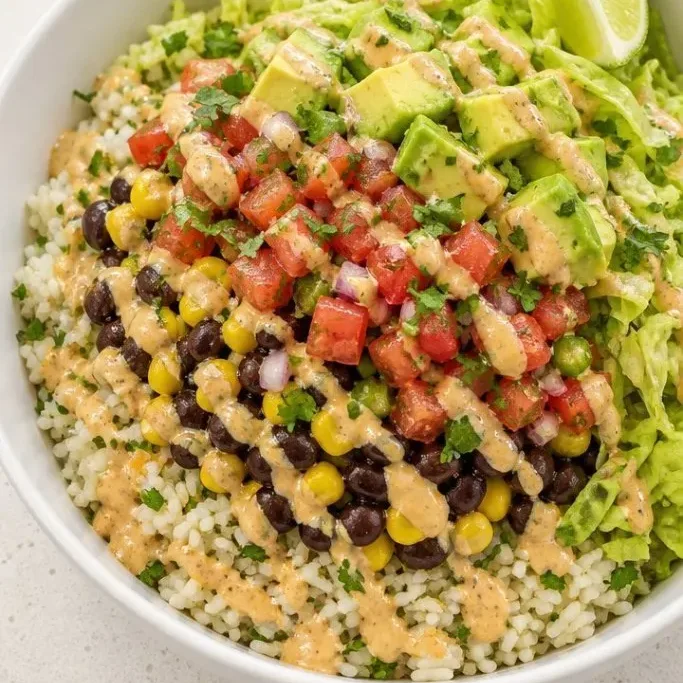 Loaded Vegan Burrito Bowl Vegan Burrito Bowl