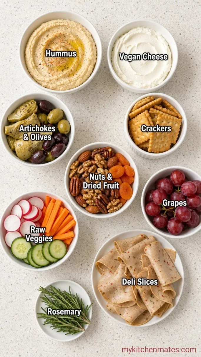 20-Minute Vegan Charcuterie Board (No Cooking Needed) Ingredients