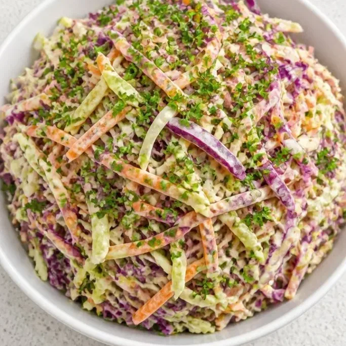 Creamy No-Mayo Vegan Coleslaw Vegan Coleslaw Recipe