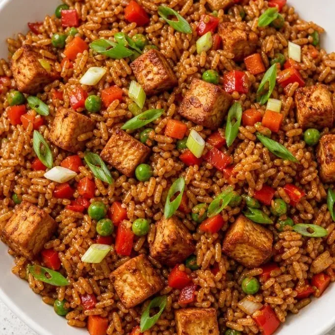 20-Minute Vegan Fried Rice with Crispy Tofu Vegan Fried Rice