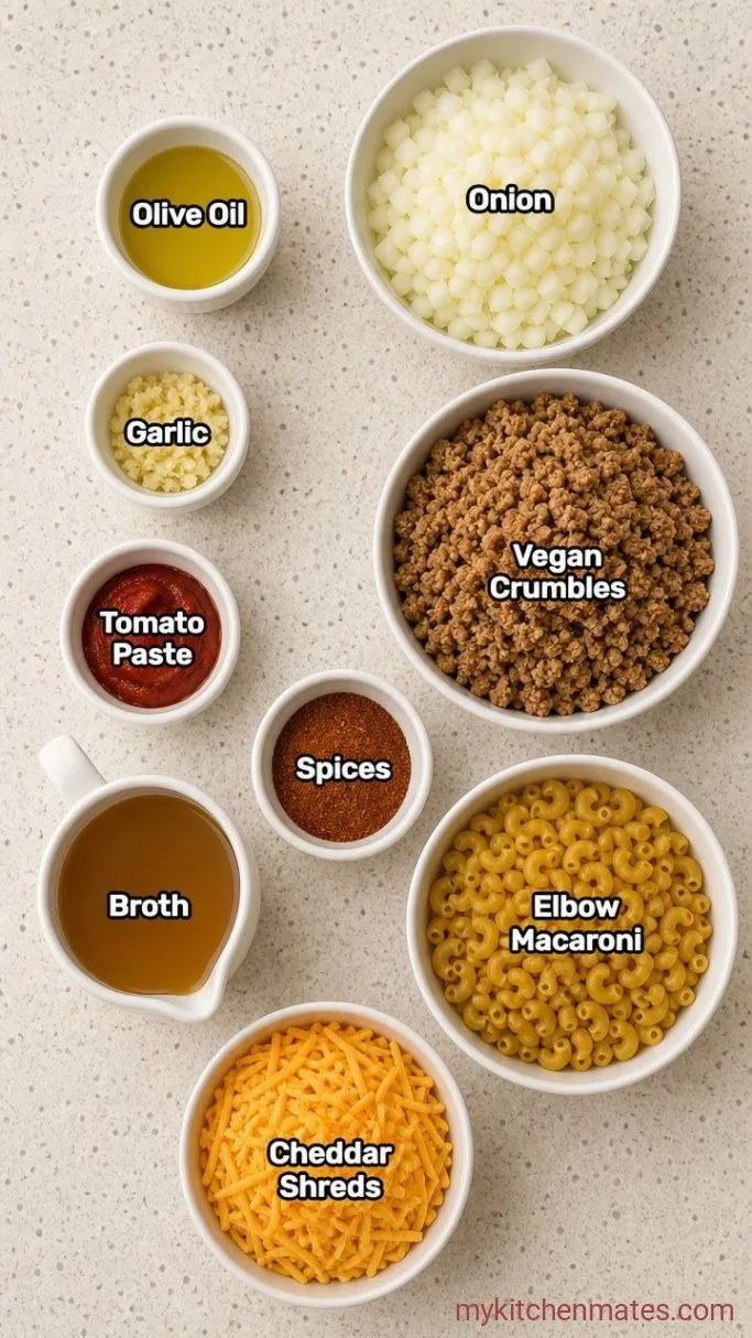 Creamy One-Pot Vegan Hamburger Helper (20 Minutes) Ingredients