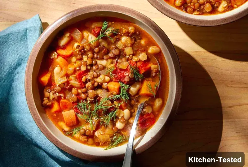 Hearty Vegan Lentil Soup That'll Warm Your Soul vegan lentil soup