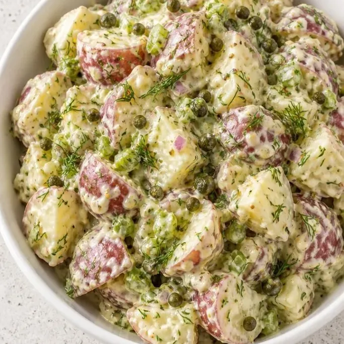 Tangy Vegan Potato Salad with Dill and Capers Vegan Potato Salad