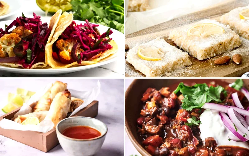 21 Delicious Vegan Potluck Ideas That Will Wow Your Guests vegan-potluck-ideas collage