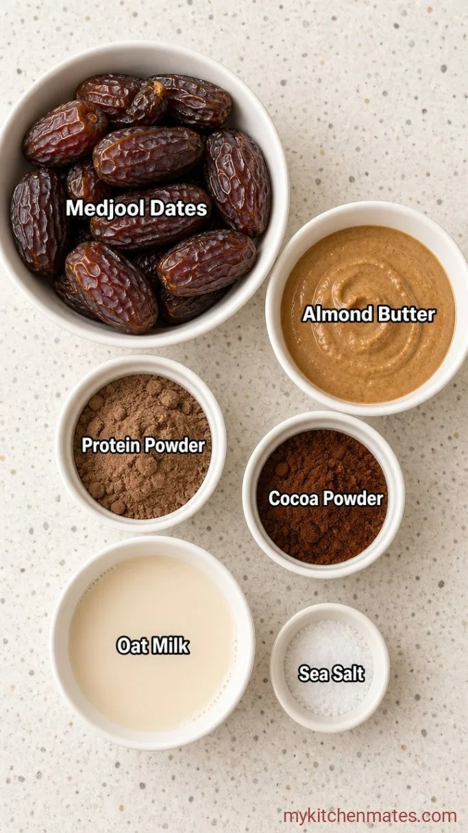 5-Ingredient No-Bake Vegan Protein Balls Ingredients