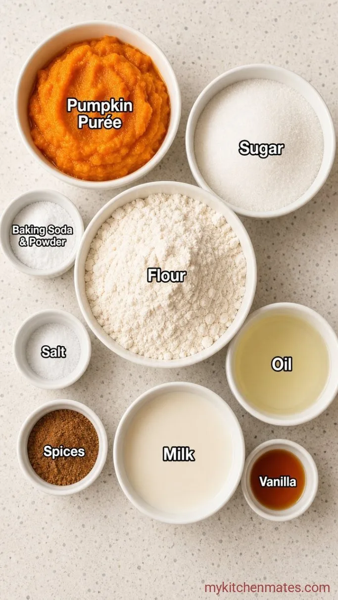 Moist Vegan Pumpkin Bread (One Bowl) Ingredients