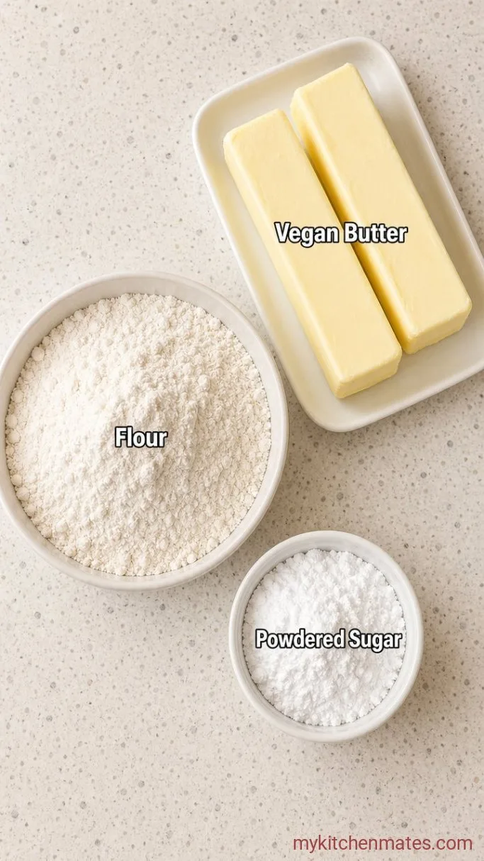 3-Ingredient Vegan Shortbread Cookies Ingredients