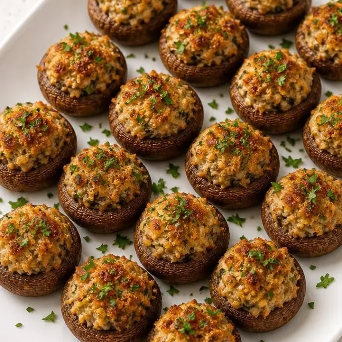 Vegan Stuffed Mushrooms: Crispy, Garlicky, and Ready in 35 Minutes Vegan Stuffed Mushrooms
