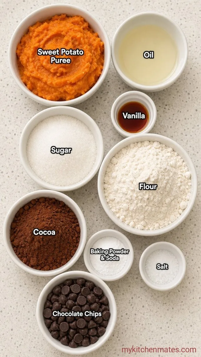 Fudgy Vegan Sweet Potato Brownies Ingredients