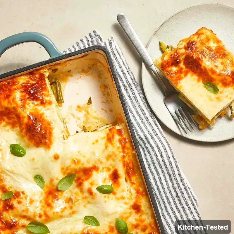 vegetable lasagna with white sauce