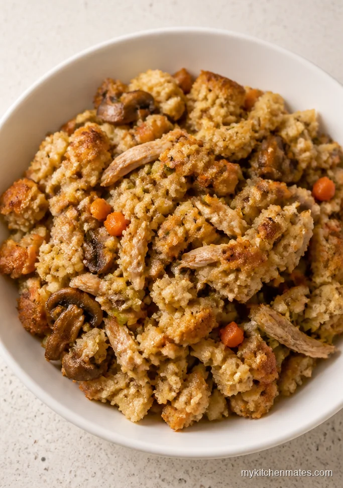Vegetable-Loaded Chicken Dressing