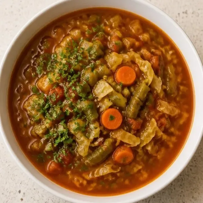 Vegetable Soup With Cabbage