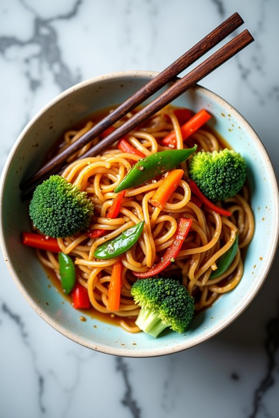 vegetable noodle stir fry