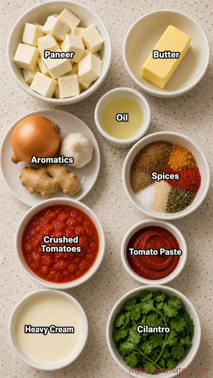 Restaurant-Style Vegetarian Butter Chicken (Ready in 30 Minutes) Ingredients
