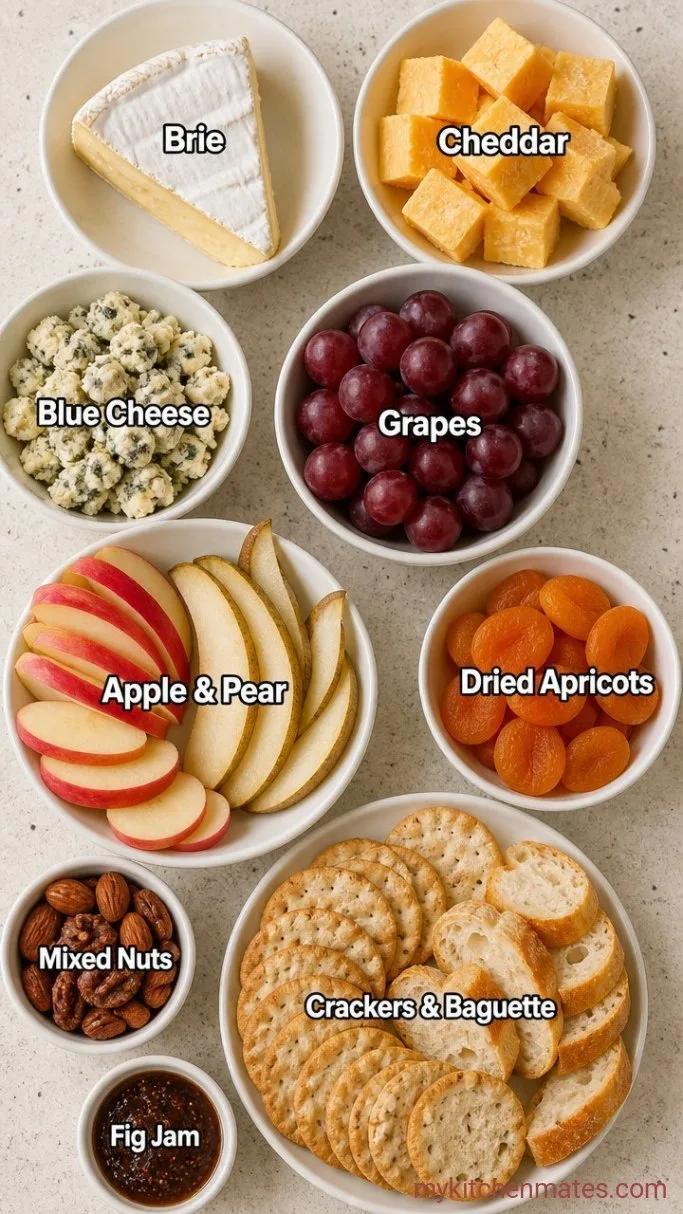 20-Minute Vegetarian Charcuterie Board Ingredients