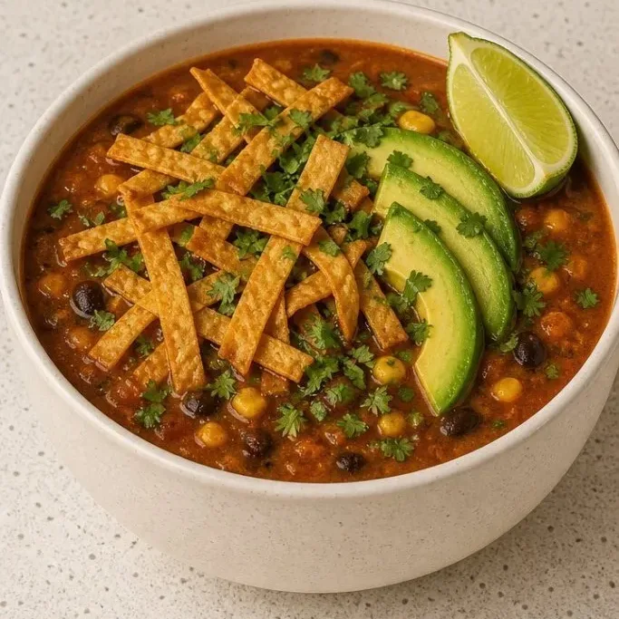 Quick 30-Minute Vegetarian Tortilla Soup Vegetarian Tortilla Soup
