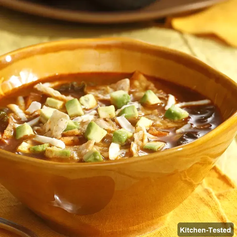 Soul-Warming Vegetarian Tortilla Soup vegetarian tortilla soup