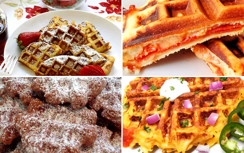 14 Creative Waffle Iron Recipes That Go Beyond Waffles waffle maker recipes featured