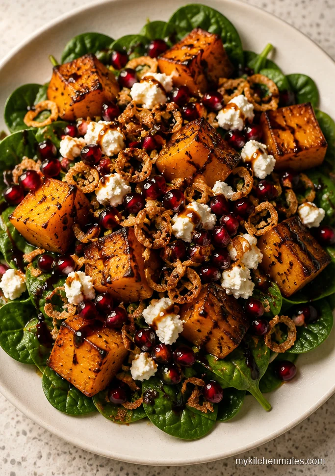 Warm Butternut Squash Salad With Crispy Shallots