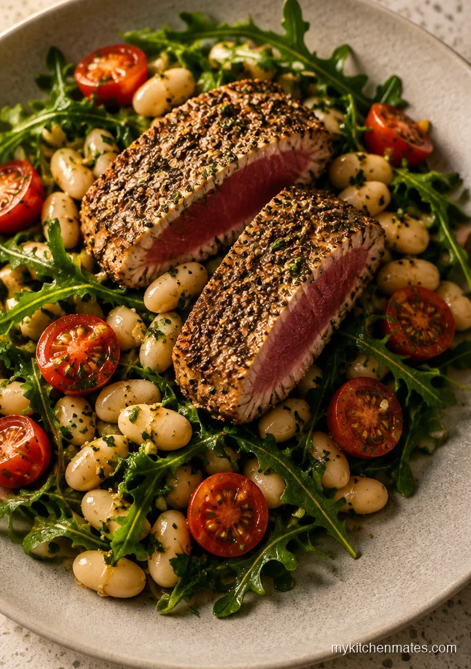Warm Mediterranean Tuna and White Bean Salad