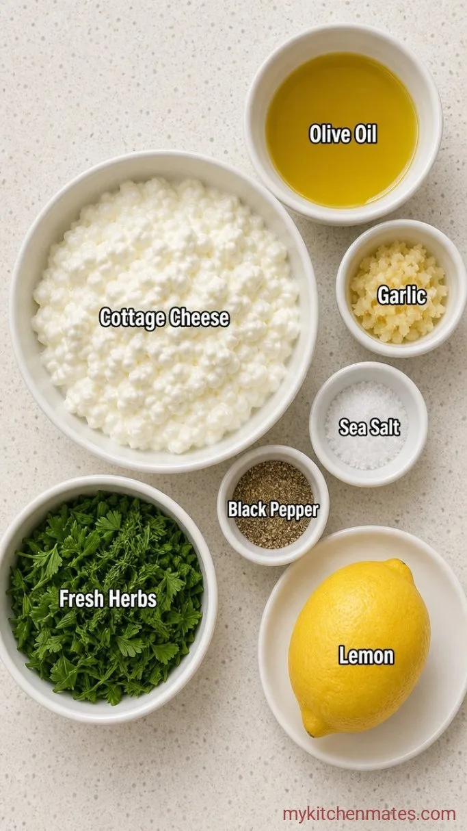5-Minute Whipped Cottage Cheese Dip Ingredients