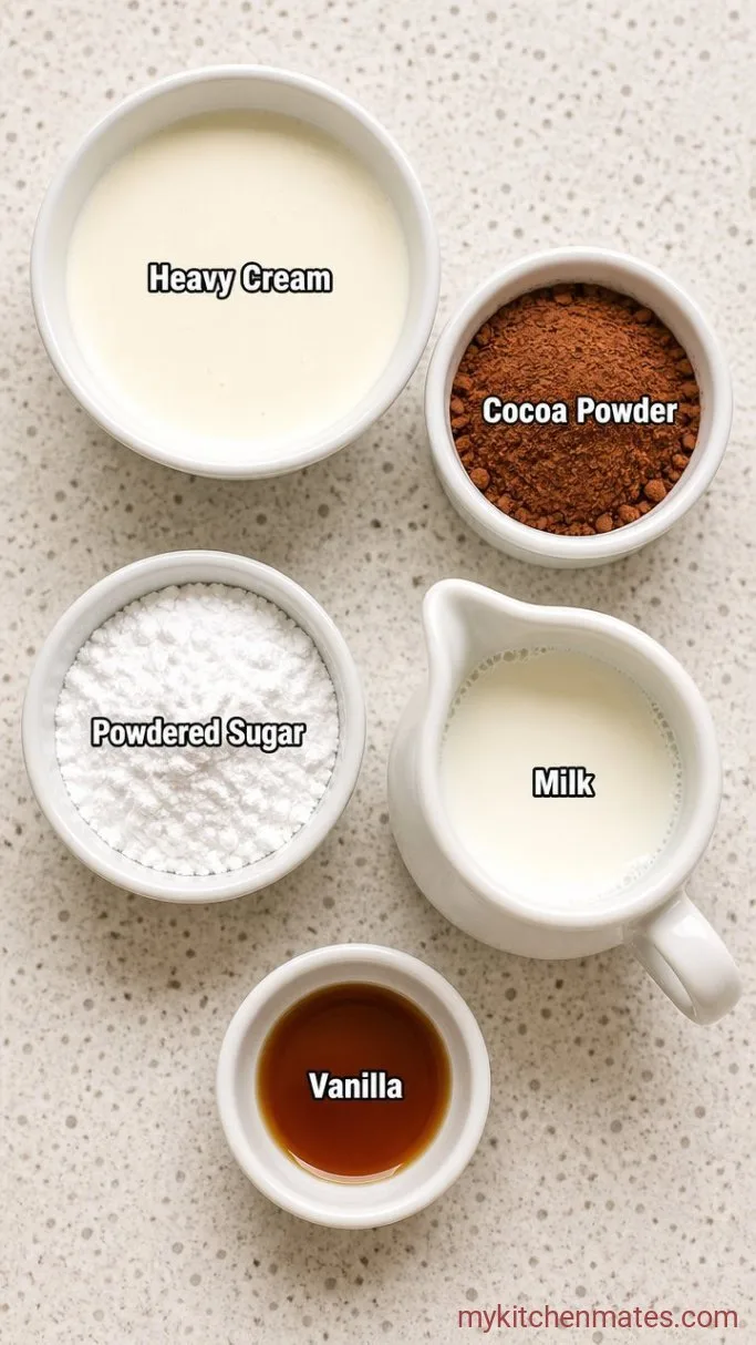 3-Ingredient Fluffy Whipped Hot Chocolate Ingredients