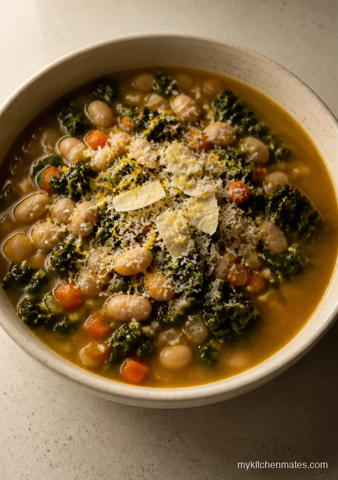 White Bean and Kale Soup with Parmesan