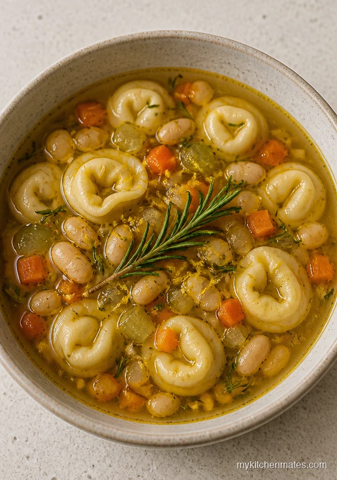 11 Crockpot Tortellini Soup Recipes for Cozy Low Effort Dinners White Bean Rosemary Tortellini Soup