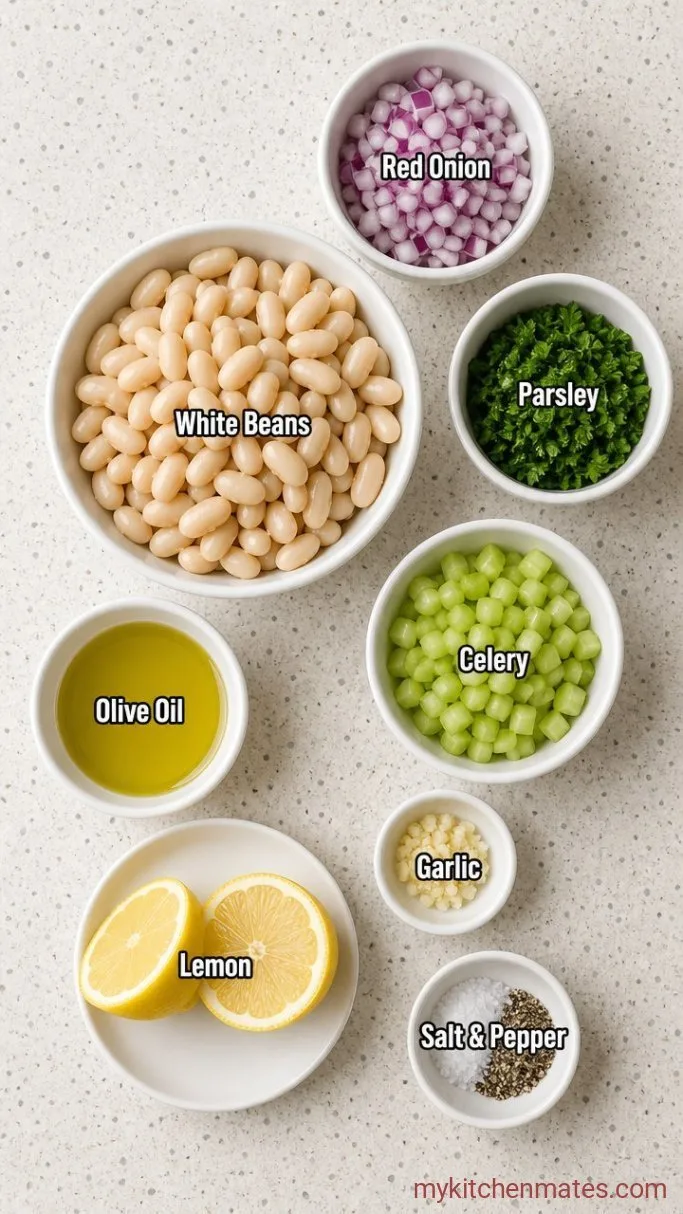 15-Minute White Bean Salad with Lemon and Herbs Ingredients