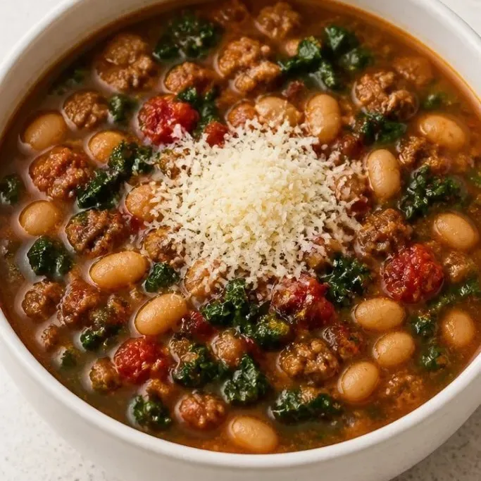 white bean sausage soup