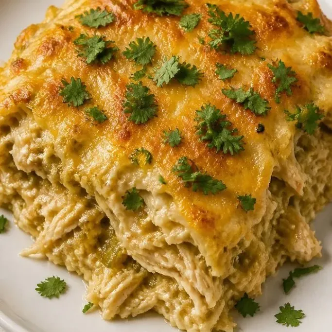 Creamy White Chicken Enchilada Casserole White Chicken Enchilada Casserole