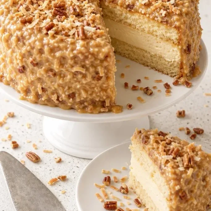 White German Chocolate Cake Cheesecake White German Chocolate Cake Cheesecake