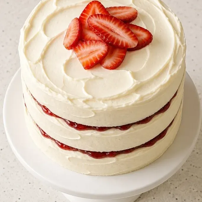 White Strawberry Cake (Moist, Fluffy, and Full of Berries) White Strawberry Cake