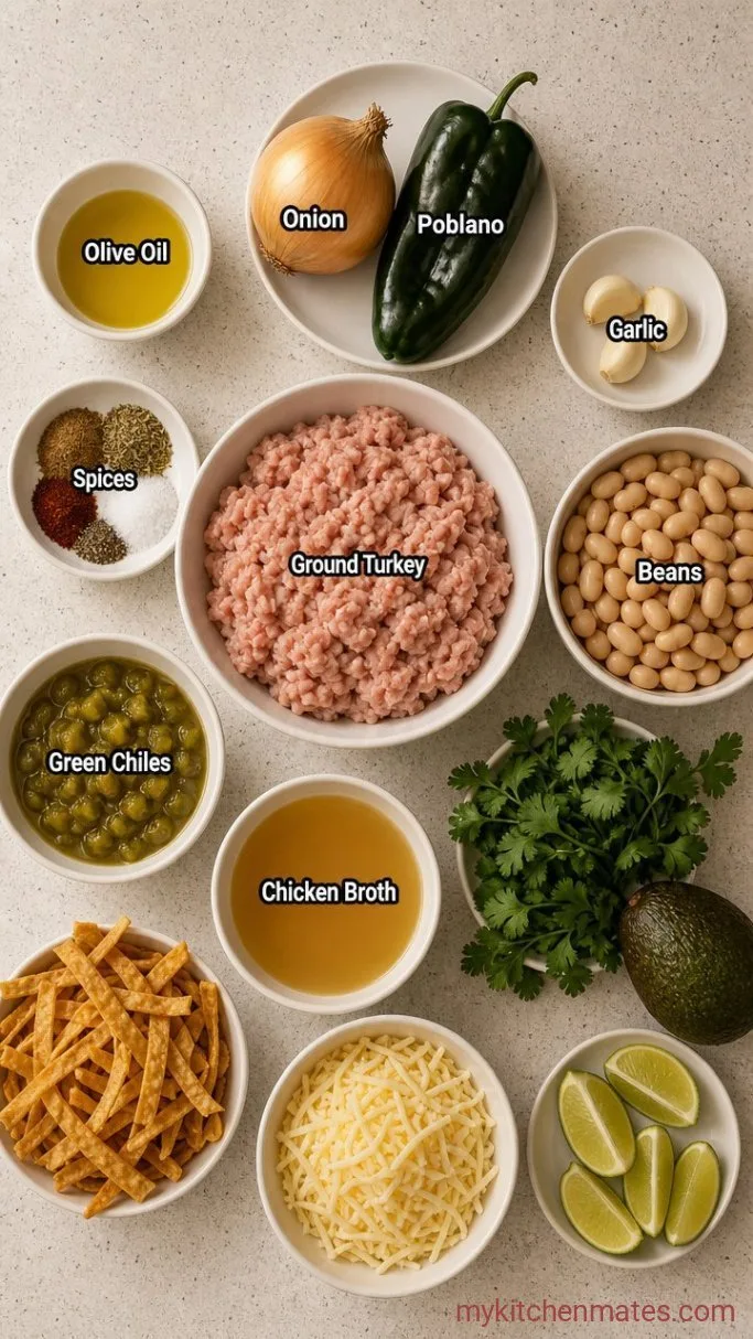 30-Minute Creamy White Turkey Chili Ingredients