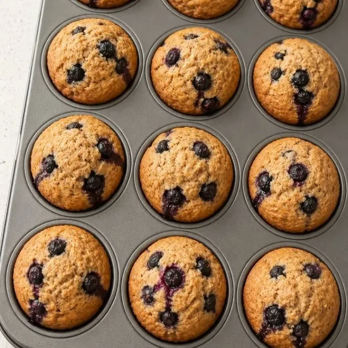 Whole Wheat Blueberry Muffins