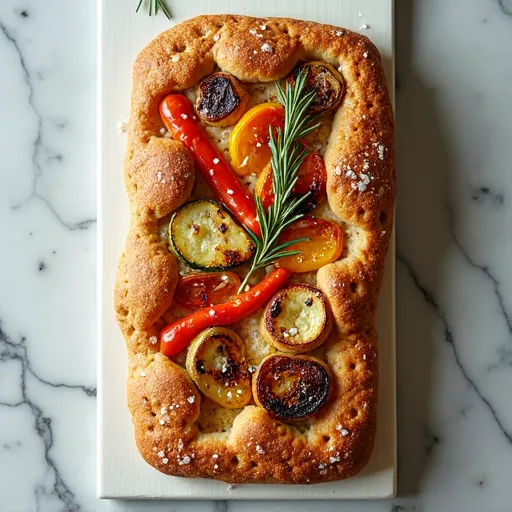 Whole Wheat Focaccia with Caramelized Vegetables