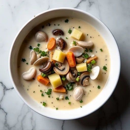 Wild Mushroom and Clam Chowder