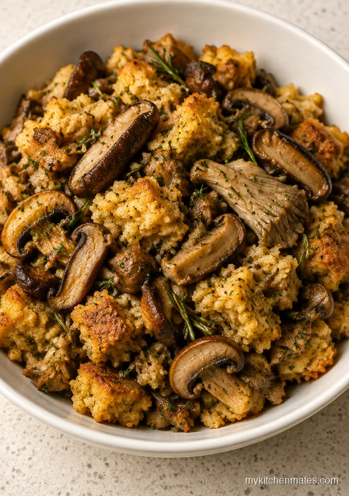 Wild Mushroom and Herb Cornbread Stuffing