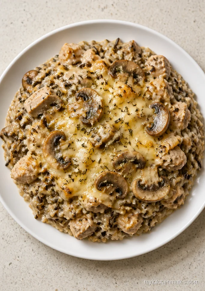 Wild Rice and Mushroom Turkey Casserole