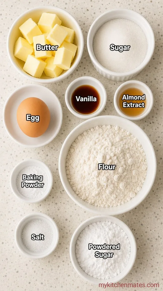 Buttery Winter Sugar Cookies (That Hold Their Shape) Ingredients
