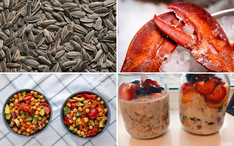 zinc-rich-foods collage