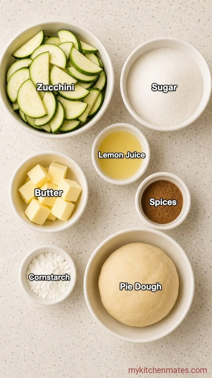 Zucchini Apple Pie (Mock Apple Pie That Actually Tastes Like Apples) Ingredients