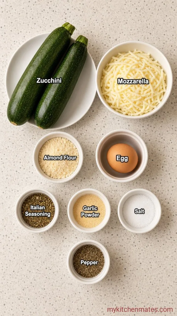 Crispy Zucchini Pizza Crust (4 Ingredients) Ingredients