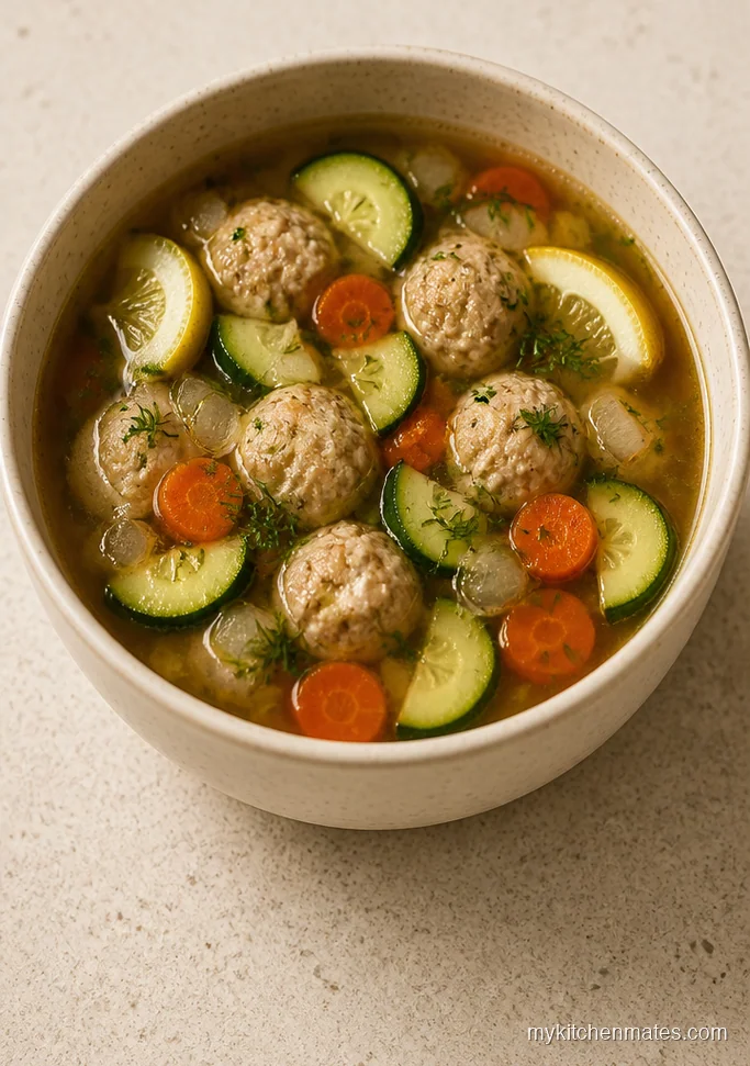 Zucchini Turkey Meatball Soup