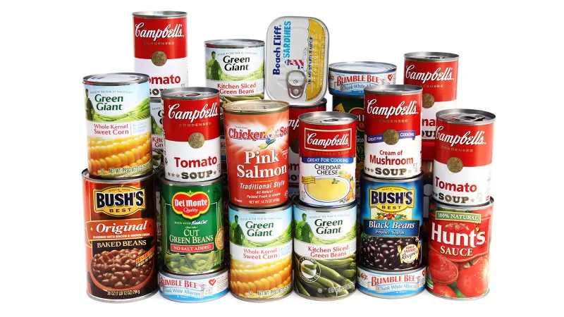 🥫 Canned Foods with BPA Lining